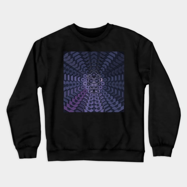 Electroluminated Skull Radiate - Midnight Crewneck Sweatshirt by Boogie 72